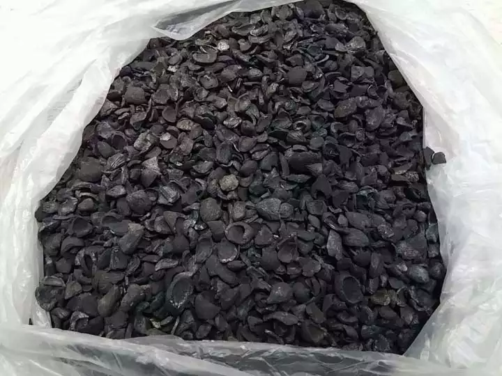 make charcoal from palm kernal shell