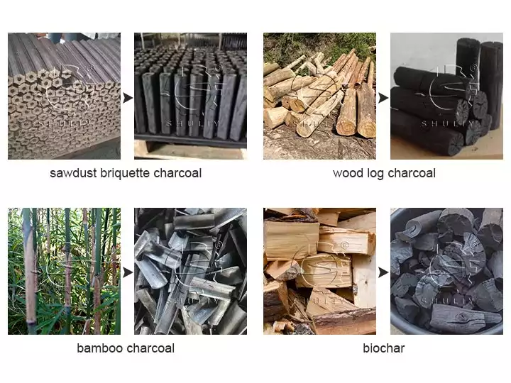 Raw Materials For Horizontal Charcoal Making Machine