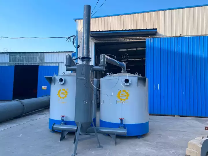 Myanmar customer purchased vertical carbonization furnace for bamboo charcoal production