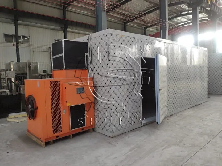 Secador de briquetas de carbón en caja