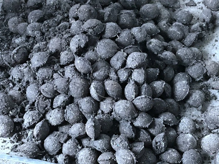 Готовая продукция из машины для шариковых углей