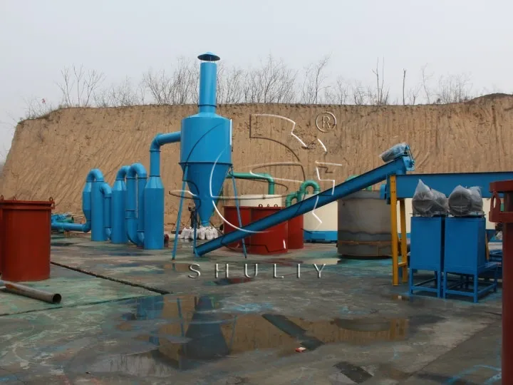 charcoal briquette processing line
