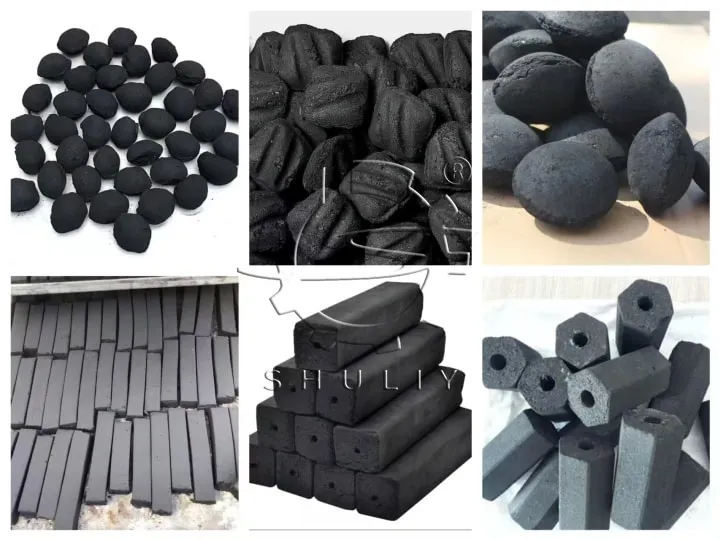 finished BBQ charcoal products