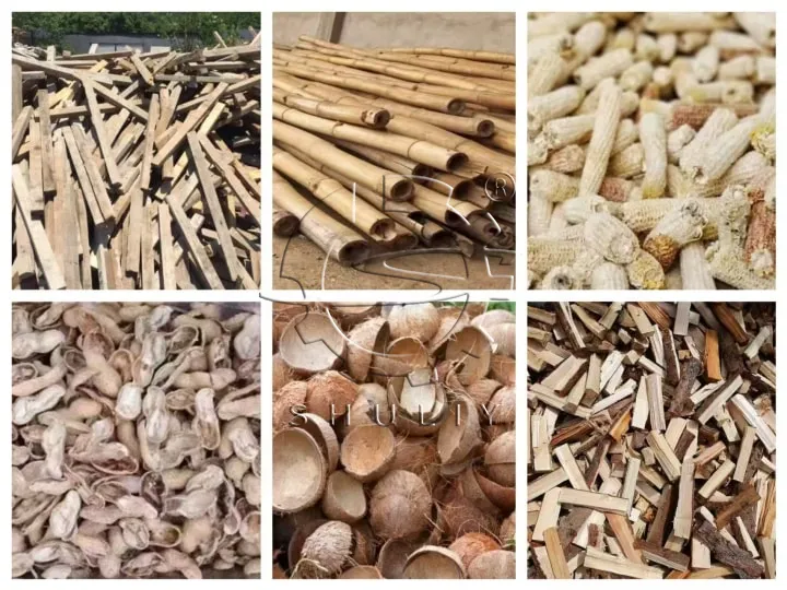 aw materials for BBQ charcoal production line